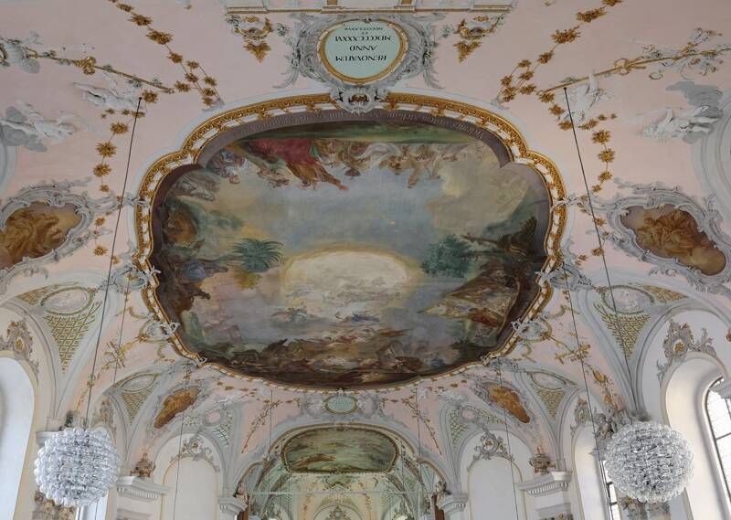 Deckenmalerei der Klosterkirche. 