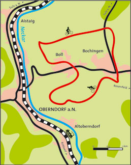 Karte Höhenradweg "Ost"